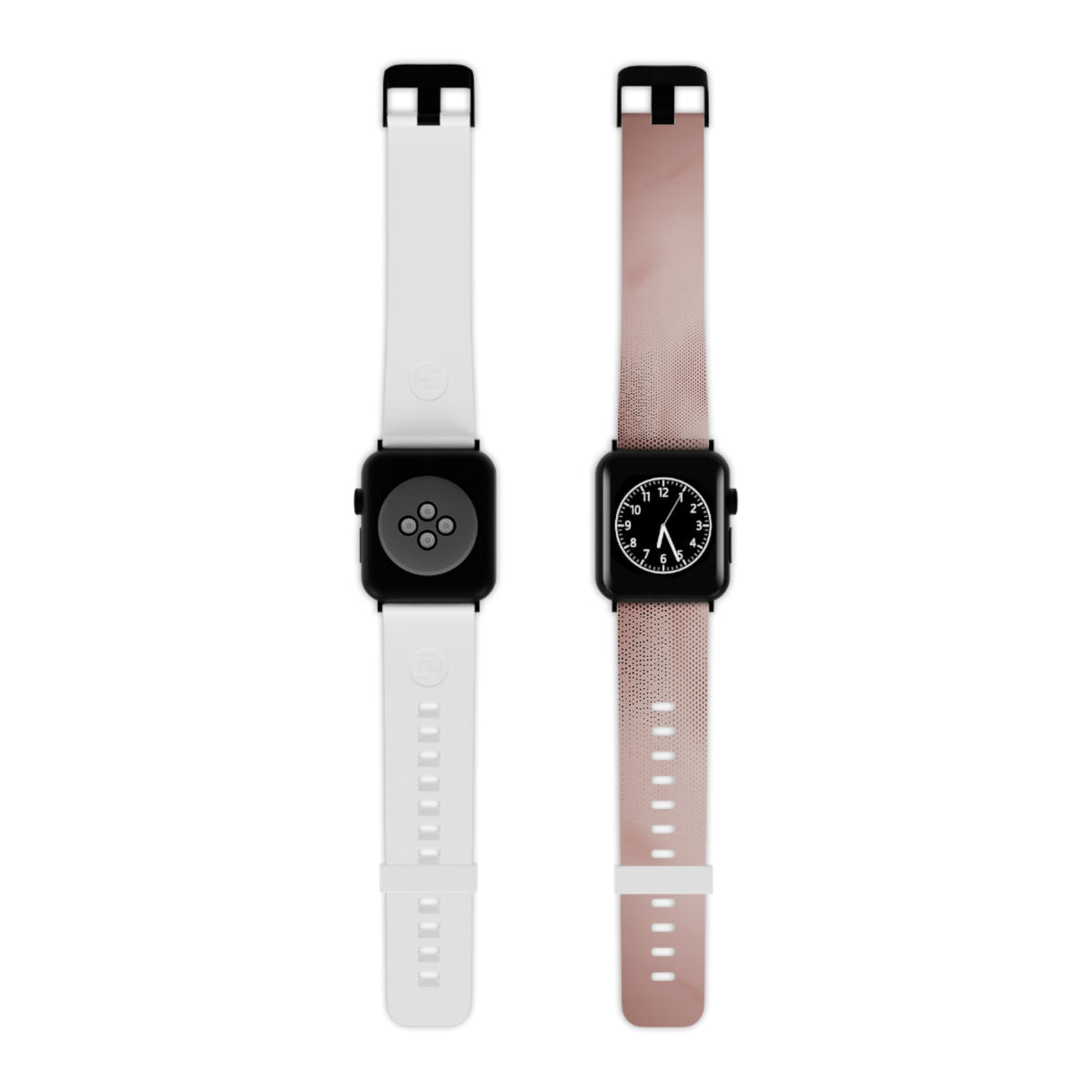 Stylish Apple Watch Band - Modern Pink & White Design